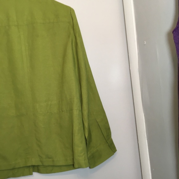 Bandolino linen jacket, green linen - Picture 4 of 6
